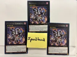 x3 Evilswarm Ouroboros Rare 3x CRBR-EN047 NM 1st Edition Yu-Gi-Oh! - Image 1