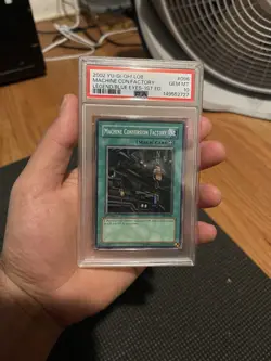 Yu-Gi-Oh LOB-096 Machine Conversion Factory 1st Ed PSA 10 Gem Mint Pop 22!!! - Image 1