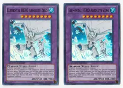 Yugioh Elemental Hero Absolute Zero GENF-ENSE1 Limited Ed. Super Rare 2 Ct. LOT - Image 1