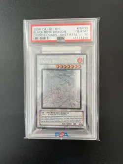 Konami Yu-Gi-Oh! Black Rose Dragon Ghost Rare Unlimited PSA 10 CSOC-EN039 - Image 1