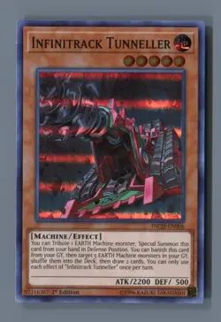 Infinitrack Tunneller INCH-EN006 Super Rare The Infinity Chasers Yu-Gi-Oh LP - Image 1