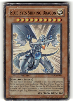 Blue-Eyes Shining Dragon MOV-EN001 Limited Super Rare Yu-Gi-Oh! The Movie Promo - Image 1