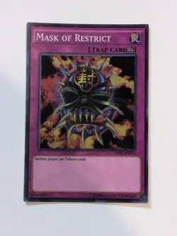 Yugioh! LP Mask of Restrict - OP02-EN010 - Super Rare Lightly Played, English - Image 1