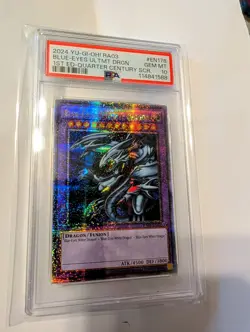 YU-GI-OH! Blue-Eyes Ultimate Dragon Quarter Century SCR 1st Edition PSA 10 EN178 - Image 1
