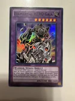 yugioh Elemental Hero Gaia CT08-EN011 Limited Edition Super Rare near mint - Image 1