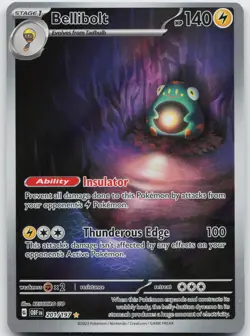 Bellibolt 201/197 Illustration Rare Obsidian Flames Holo Near Mint - Image 1