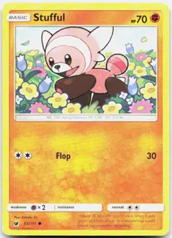 Stufful 55/111 Common Crimson Invasion Pokemon LP - Image 1