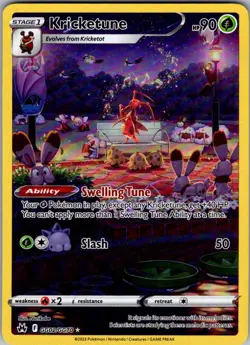 Kricketune Crown Zenith Galarian Gallery GG02/GG70 Holo Pokemon NM - Image 1