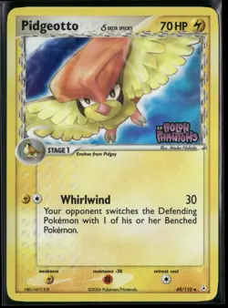 Pidgeotto 49/110 Uncommon Holon Phantoms Pokemon Reverse Holo Heavily Played+ - Image 1