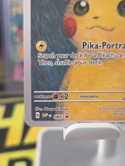 🔥FANART-POKEMON INSPIRED-PIKACHU WITH GREY FELT HAT-FULL ART-NON-TCG 🔥 - Image 2