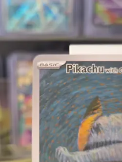🔥FANART-POKEMON INSPIRED-PIKACHU WITH GREY FELT HAT-FULL ART-NON-TCG 🔥 - Image 3