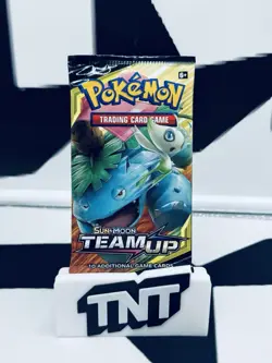 Pokemon TCG Sun & Moon Team Up Booster Pack (1) English 10 Cards Celebi Venusaur - Image 1