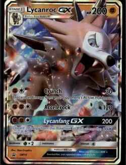 Lycanroc GX Promo SM Promos SM14 Fighting Holofoil Pokemon Card - Image 1