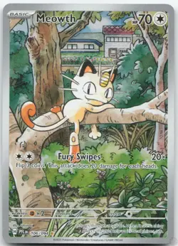 Meowth 106/094 Illustration Rare Phantasmal Flames Pokemon Near Mint - Image 1