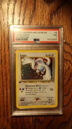 2000 Pokemon Neo Genesis 1st Edition #9 Lugia Holo PSA 7 - Image 3