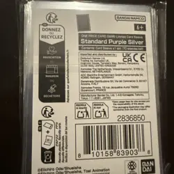 One Piece Card Game Bandai Fest Championship 2025 Silver Purple Sleeves Sealed - Image 2