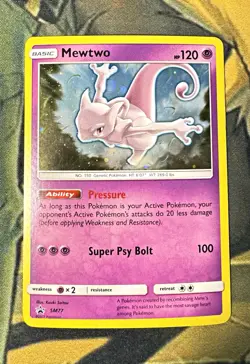 The Pokemon Company Mewtwo SM77 Holo Promo English 2017 120 HP Super Psy Bolt - Image 1