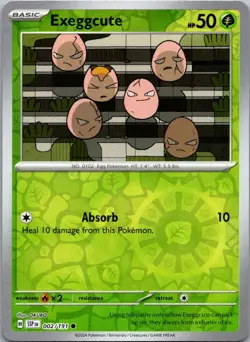 Exeggcute 002/191 Common Surging Sparks Pokemon Reverse Holo Near Mint - Image 1