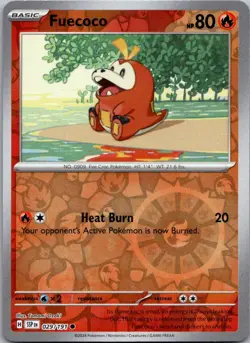 Fuecoco 029/191 Common Surging Sparks Pokemon Reverse Holo Near Mint - Image 1