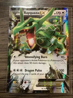 2015 Pokemon Roaring Skies Rayquaza 75/108 XY Holo Ultra Rare Near Mint NM - Image 1