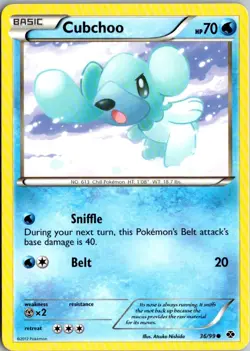Cubchoo Pokemon Next Destinies 36/99 LP - Image 1