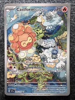 Castform Sunny Form 195/191 Illustration Rare Pokemon Card NM - Image 1