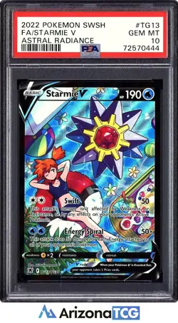 Pokemon 2022 Starmie V TG13/TG30 Full Art Astral Radiance GEM MINT PSA 10 - Image 1