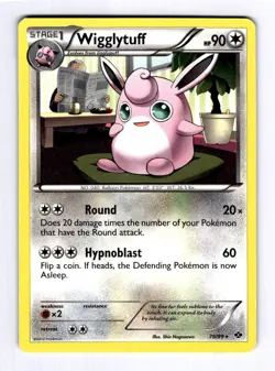 Wigglytuff Next Destinies #79 (2012) Rare NM Pokemon - Image 1