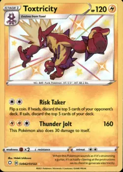 Toxtricity SV042/SV122 Shiny Rare Shining Fates Shiny Vault Pokemon Holo NM/M - Image 1
