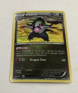 Pokemon FRAXURE Card 14/20 Holo Rare Dragon Vault LP Unlimited Light Play TCG - Image 2