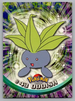 1999 TOPPS TV POKEMON CARDS 4TH PRINTING- RED TOPPS LOGO ODDISH #43 - Image 1