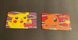 Pokemon Snap Blockbuster chip cards - Charmander And Pikachu 2 Cards Unused Mint - Image 1