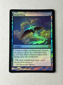 MTG Swan Song Theros Holofoil Playing Card Magic The Gathering 65/249 WOTC Copy2 - Image 1