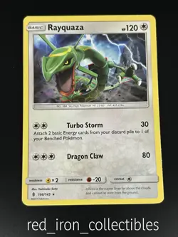 Rayquaza 106/145 Rare Guardians Rising Sun & Moon Pokemon Card 2017 - Image 1