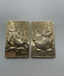 1999 Burger King Pokemon Jigglypuff And Togepi 23K Gold Plated Trading Cards - Image 1