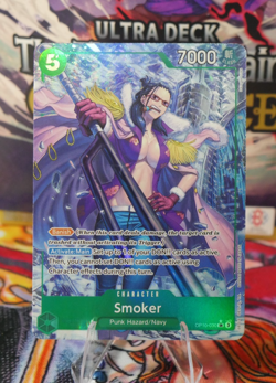 One Piece TCG OP10-030 Smoker SR Alt Art Parallel Royal Blood English - Image 1