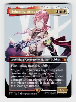 FINAL FANTASY Lightning, Army of One (0400) (Borderless) 400 Legendary Creature - Image 1