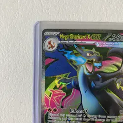 Mega Charizard X ex 109/094 Ultra Rare ME02: Phantasmal Flames Holo Pokemon Card - Image 4
