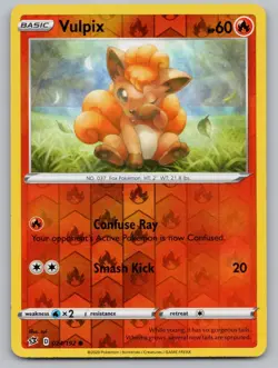 Vulpix 024/192 Common Rebel Clash Pokemon Reverse Holo LP - Image 1