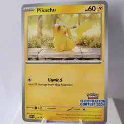 Pikachu (Illustration Contest 2024) 214 Promo Scarlet & Violet Promo Pokemon NM - Image 1