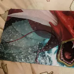 Red Gyarados Rubber Playmat Play Mat Tcg Trading Card Game Pokemon Desk Shiny - Image 2
