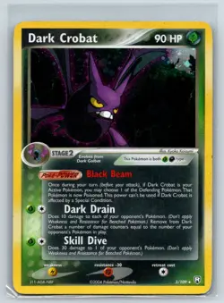 Dark Crobat 3/109 Holo Rare Team Rocket Returns Pokemon Heavily Played - Image 2