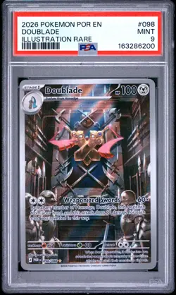 2026 POKEMON POR EN-PERFECT ORDER ILLUSTRATION RARE #098 DOUBLADE PSA 9 - Image 1