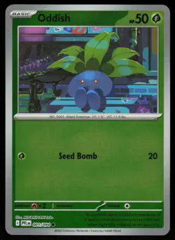 Oddish 001/094 Common Phantasmal Flames Pokemon Reverse Holo Near Mint - Image 1