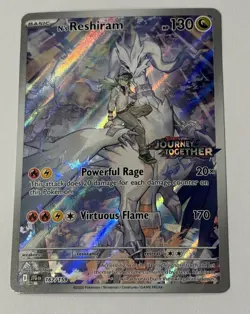 N's Reshiram 167/159 Illustration Rare Holo Alt Art Stamped SV09 English - Image 1