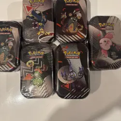 Unova Mini Tin Factory Sealed Pokemon TCG Black Bolt White Flare - LOT OF 6 - Image 1
