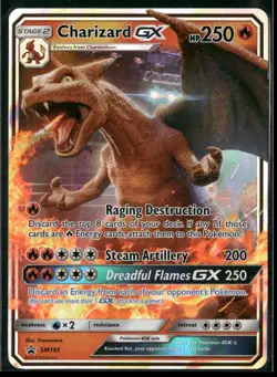 Charizard GX - SM195 Holo Promo Sun & Moon Promo Pokemon Lightly Played - Image 1