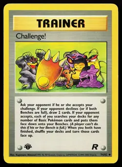 Challenge! 74/82 1st Edition Uncommon Team Rocket Pokemon Card - Image 1