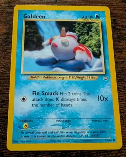 Pokemon TCG Goldeen 45/64 Neo Revelation Common 2000 Unlimited MP Yuka Morii - Image 1
