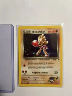 Pokemon TCG Rockets Hitmonchan Holo Rare Card 11/132 Gym Heroes NM - Image 3